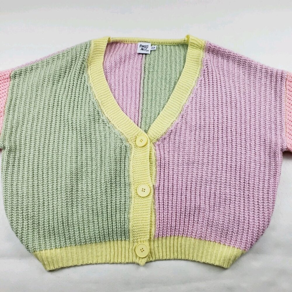 Princess Polly Naomi Oversized Cardigan Womens XS/S Pastel Chunky Knit Sweater - Picture 4 of 13